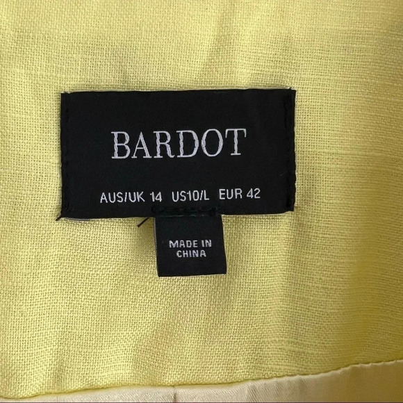 COPY - BARDOT / Revolve Summer Linen Blazer in Sunshine Front Single Button Siz… - Picture 12 of 14